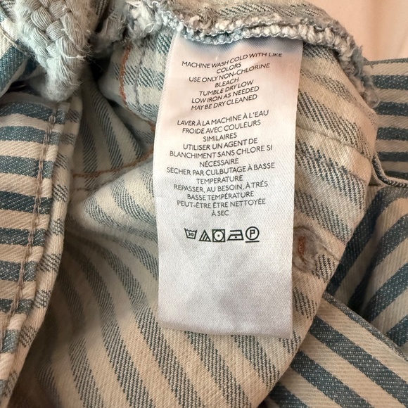 Free People Women’s Moxie Railroad Low-Slung Barrel Jeans - Picture 8 of 14